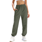 Damen warme Trainingshose mit elastischem Bund und praktischen Taschen R&B
