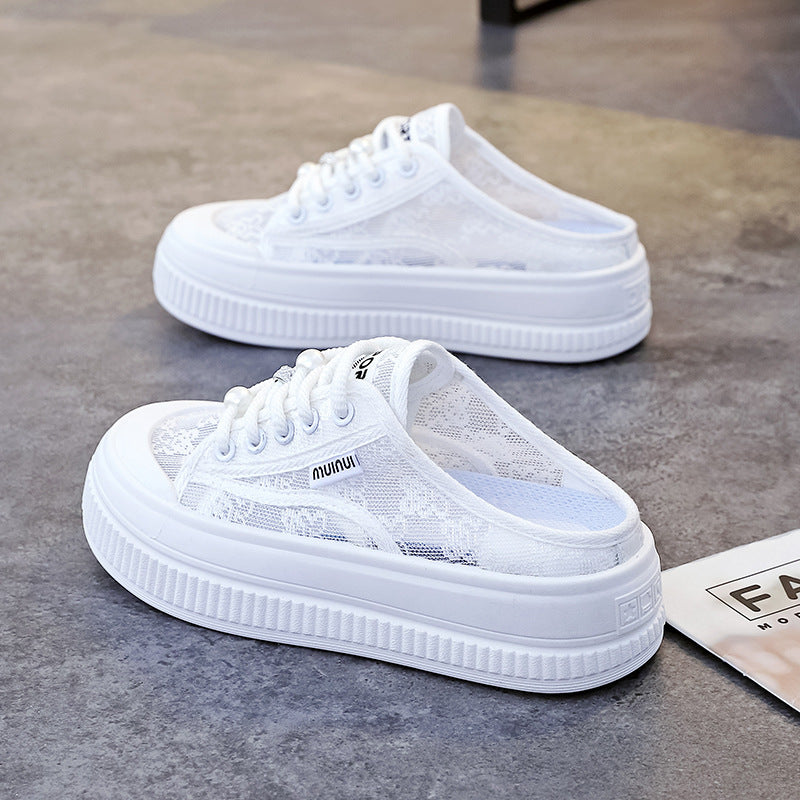 Damen Modische Plateau-Sneaker mit reflektierenden Details