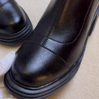 Damen elegante Stiefeletten mit modischem Reißverschluss und robustem Blockabsatz R&B