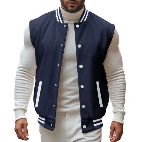 Herren trendige Collegejacke mit sportlichem Schnitt R&B