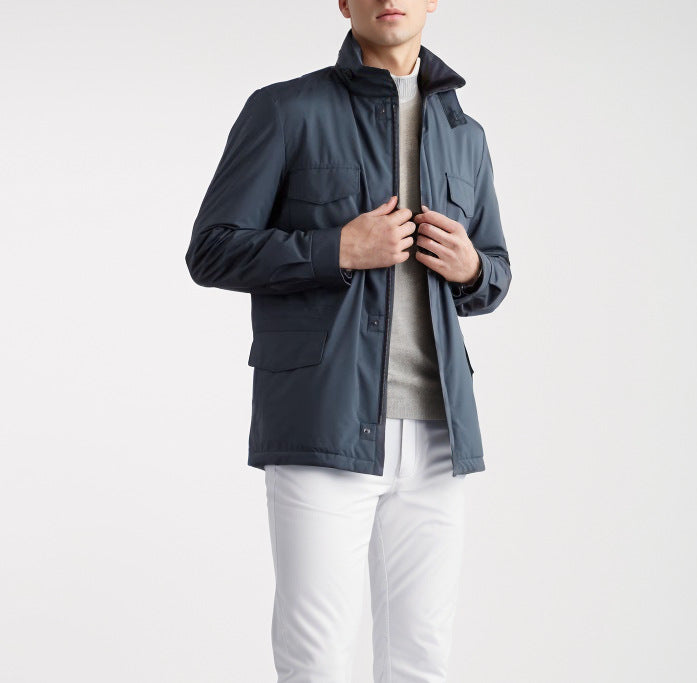Herren funktionale Freizeitjacke im modernen Design mit praktischen Taschen R&B