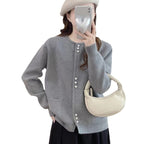 Damen Strickjacke mit eleganten Perlenknöpfen R&B