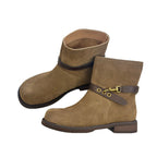 Damen elegante Chelsea Boots mit modischen Schnallen und hochwertiger Wildlederoberfläche R&B