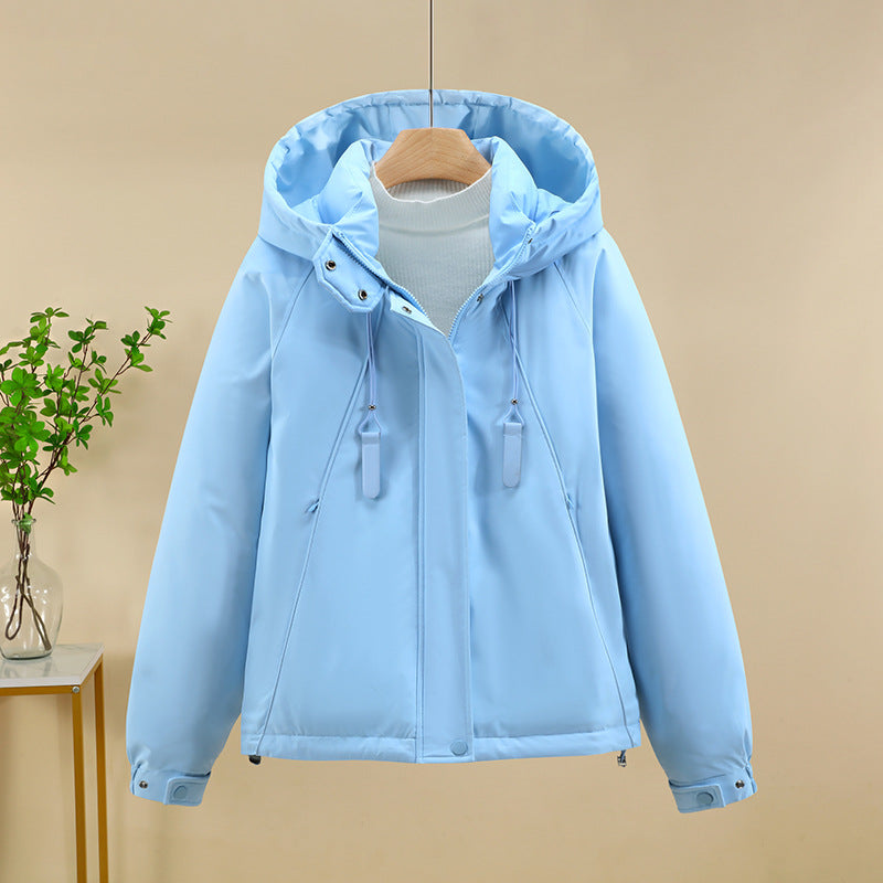 Damen Funktionale Softshelljacke mit verstellbarer Kapuze und hochwertigen Reißverschlüssen R&B