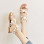 Damen Sandalen mit floralen Akzenten und rutschfester Sohle R&B