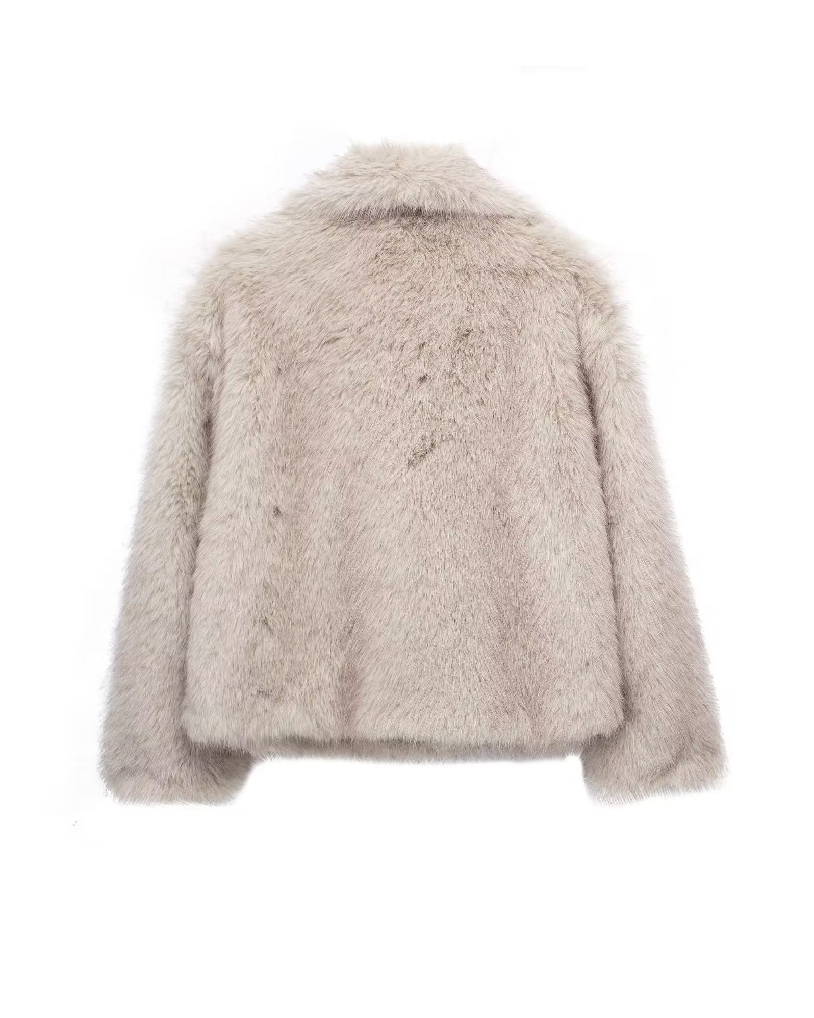 R&B | Embrace Cropped Große Revers Plüschjacke