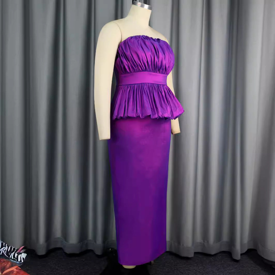 Damen Elegantes Abendkleid mit gerafftem Oberteil und figurbetonter Silhouette R&B