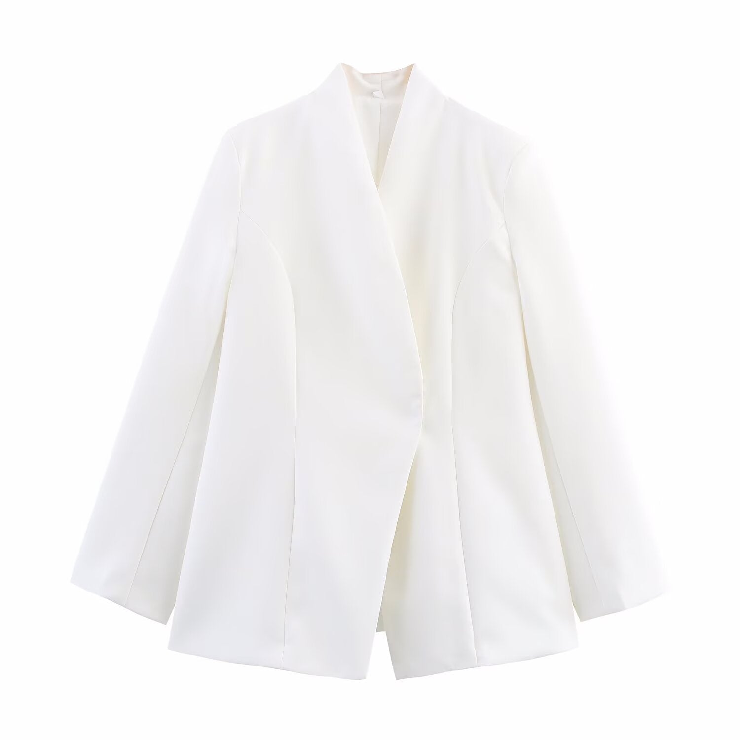 Damen elegante Blazerjacke mit asymmetrischem Schnitt R&B