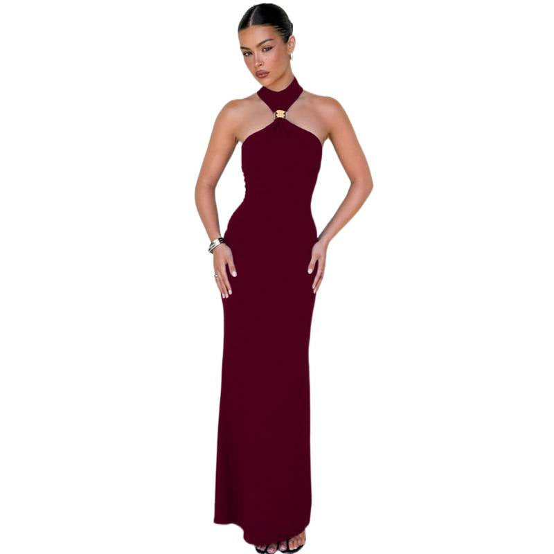 Damen Elegantes Abendkleid mit schickem Stehkragen und figurbetontem Schnitt R&B