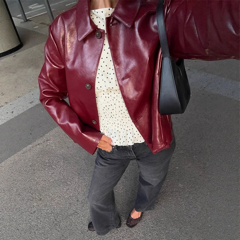 Damen Kunstlederjacke mit eleganter Passform R&B