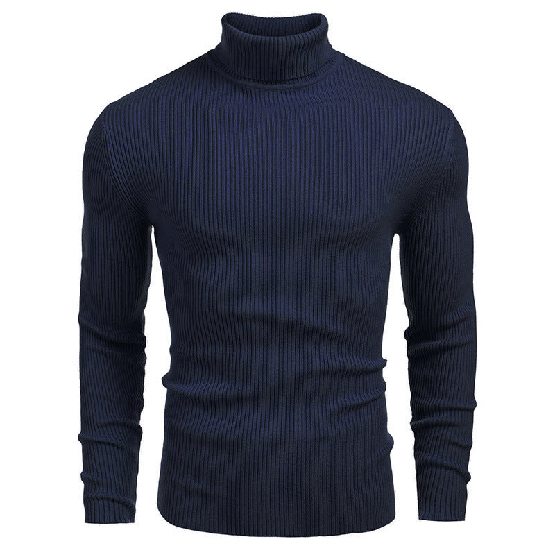 Herren Rollkragenpullover aus feinem Rippstrickmaterial R&B
