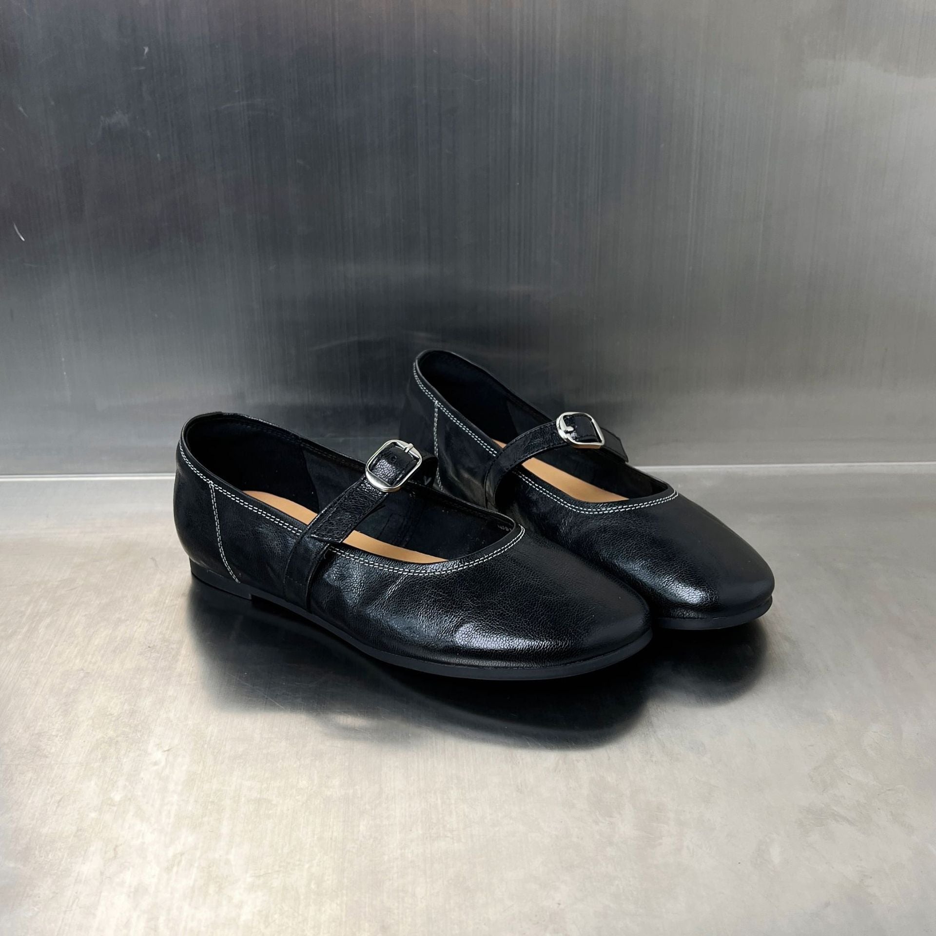 Damen elegante Slipper mit modischem Schnallenverschluss R&B