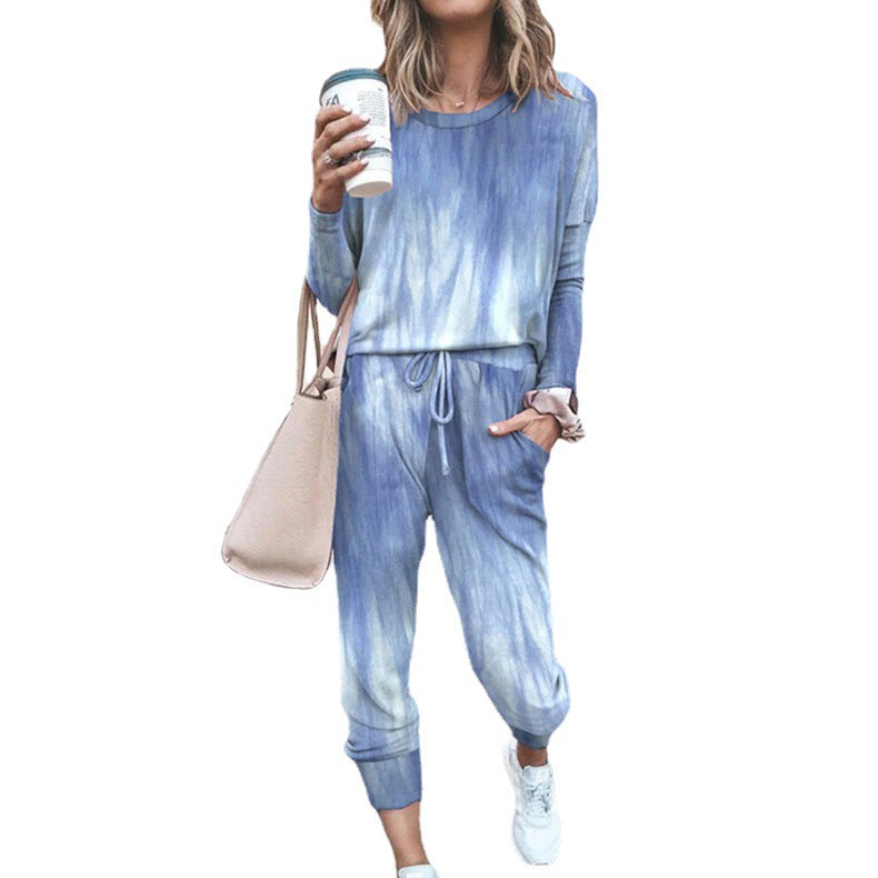 Damen Sweatpants-Set mit Sternen-Print und elastischem Bund R&B