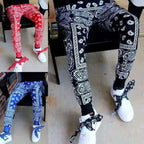 Herren Cargo-Jogginghose im extravaganten Paisley-Muster R&B