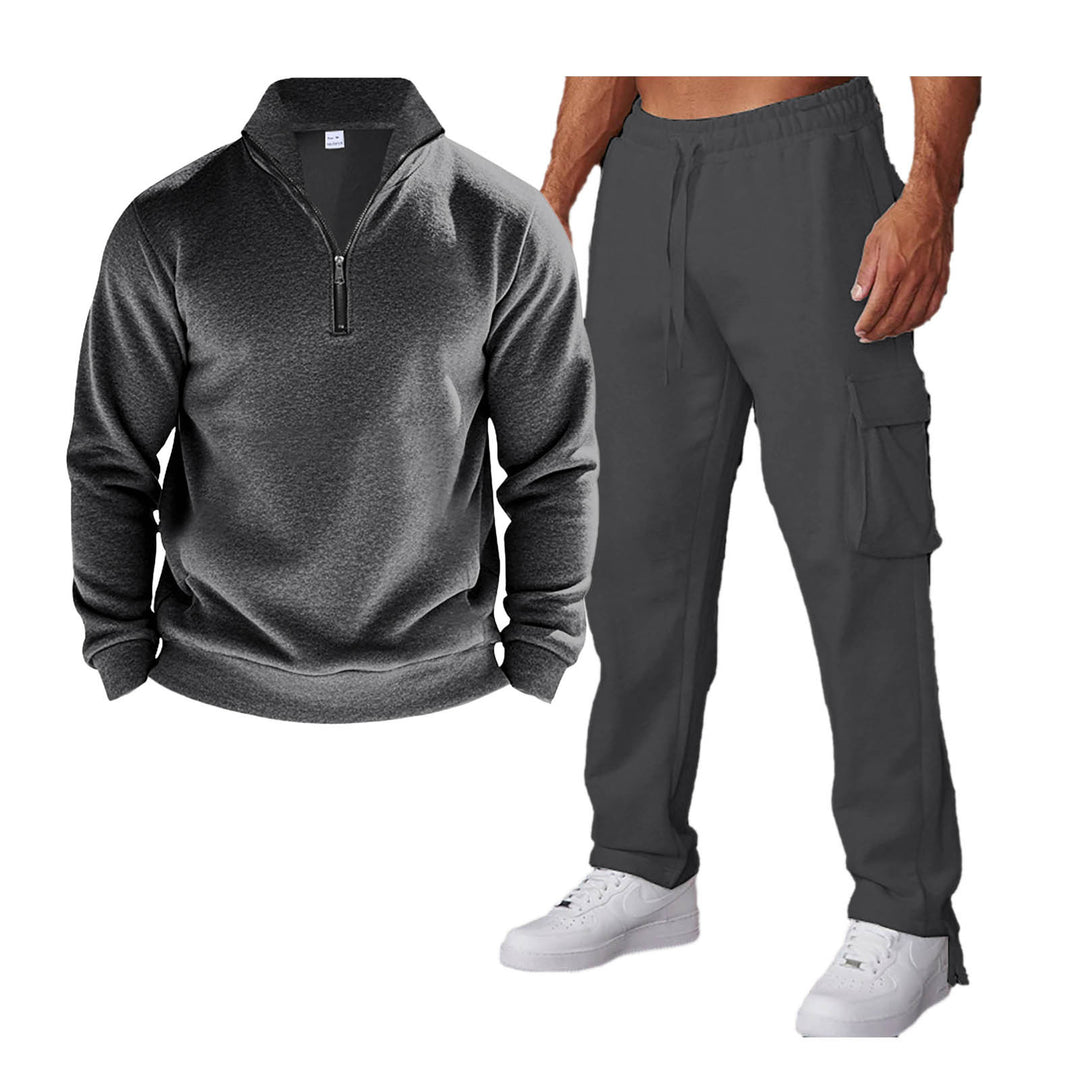 Herren Sportanzug mit praktischer Zip-Kragen und seitlichen Eingrifftaschen R&B