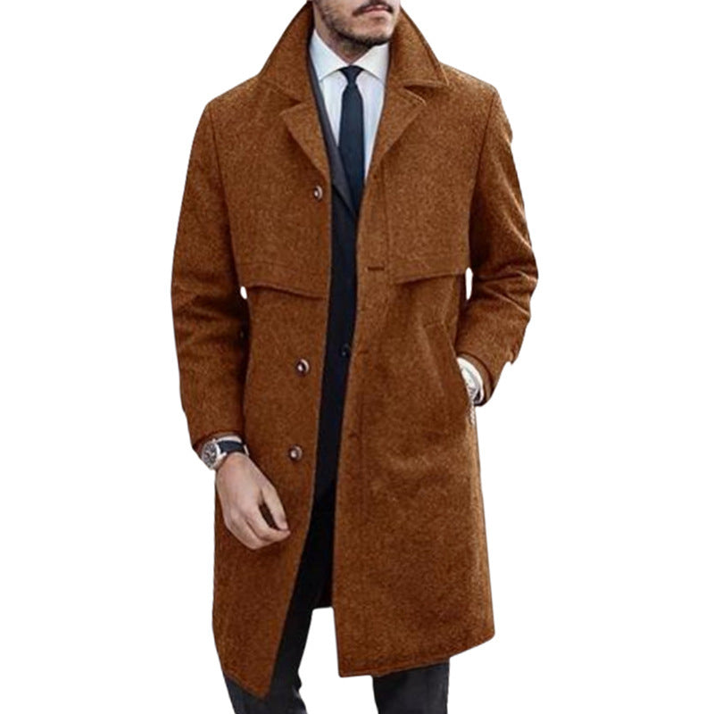 Herren eleganter Wollmantel R&B