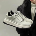 Damen Trendige Sneaker mit robuster Plateau-Sohle und modischem Schnallen-Design R&B