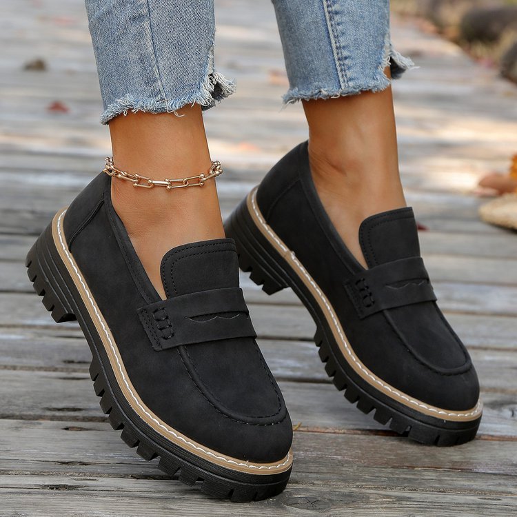 Damen Mokassins mit robustem Profilsohle und stylischem Design R&B