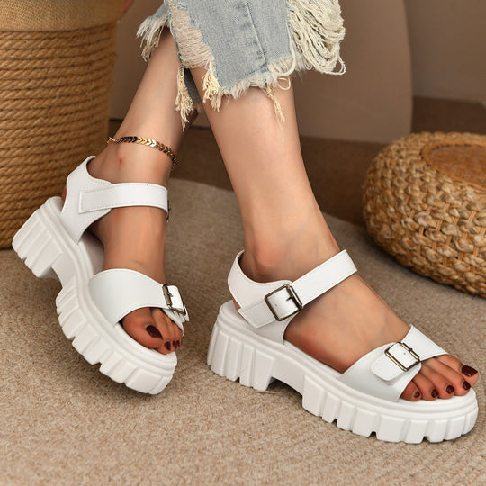 Damen Komfortable Chunky-Sandalen mit verstellbaren Riemen R&B
