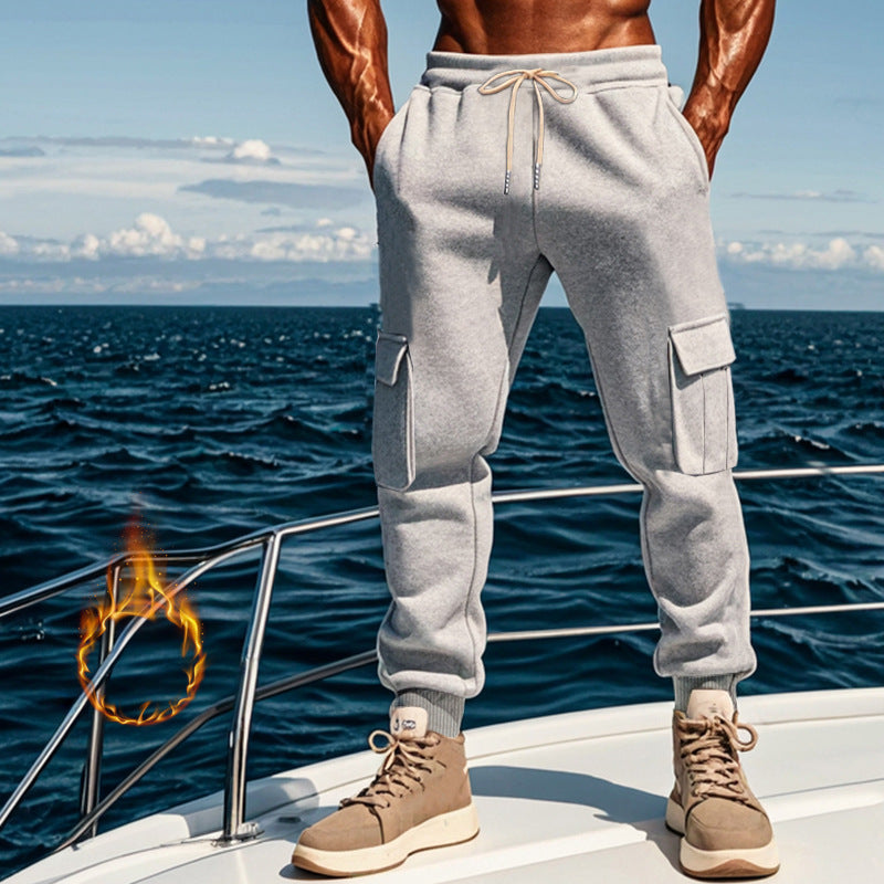 Herren Sportliche Cargo-Jogginghose mit elastischem Bund und praktischen Taschen R&B