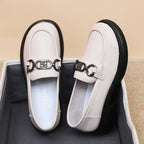 Damen Modische Loafers mit edel verzierten Schnallen R&B