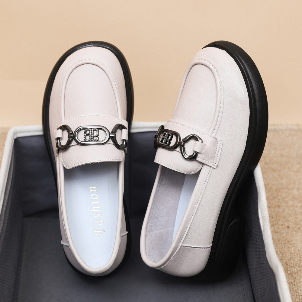 Damen Modische Loafers mit edel verzierten Schnallen R&B