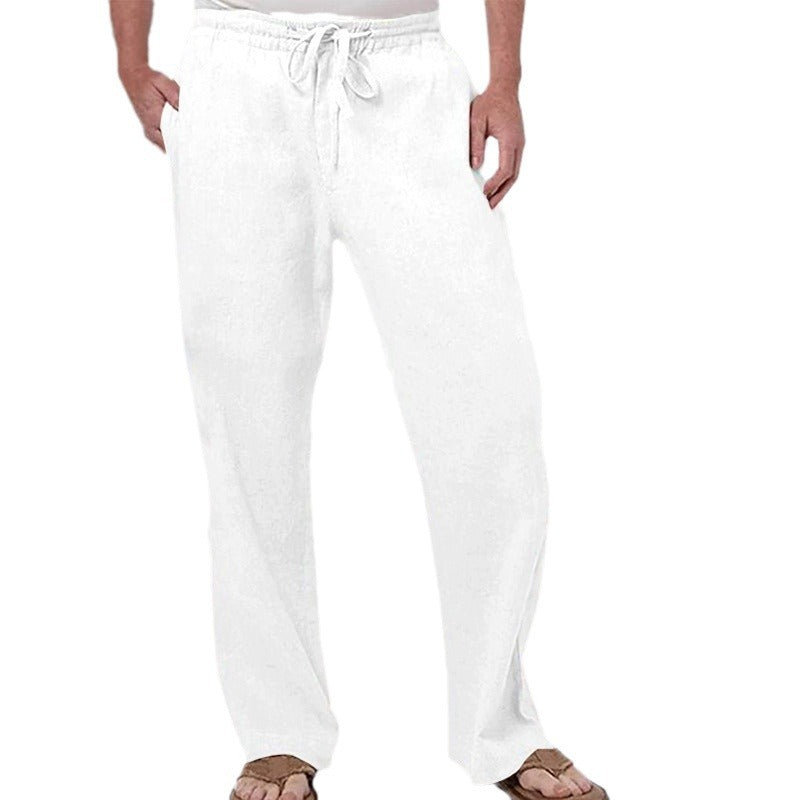 Herren nan weiche Loungehose aus Baumwolljersey mit elastischem Tunnelzugbund und seitlichen Eingrifftaschen R&B
