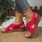 Damen bequeme Sandalen mit durchbrochenem Design R&B