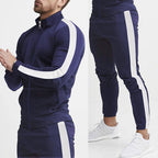 Herren Sportlicher Trainingsanzug mit Hochschulkragen und seitlichen Reißverschlusstaschen R&B