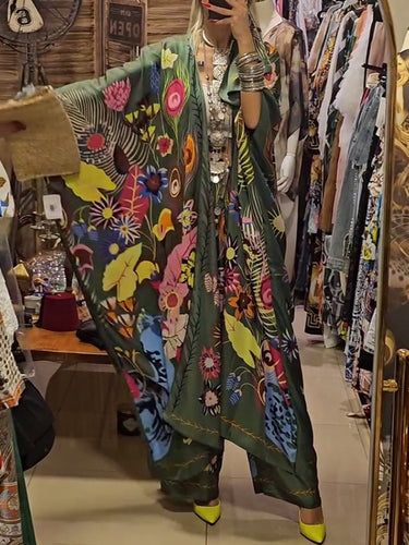Damen Kimono mit floralen Mustern Heidi-Mode