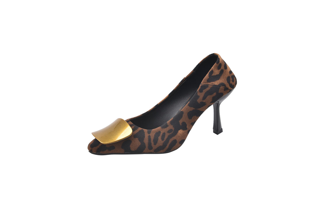 Damen Elegante Pumps mit modischem Gold-Akzent R&B
