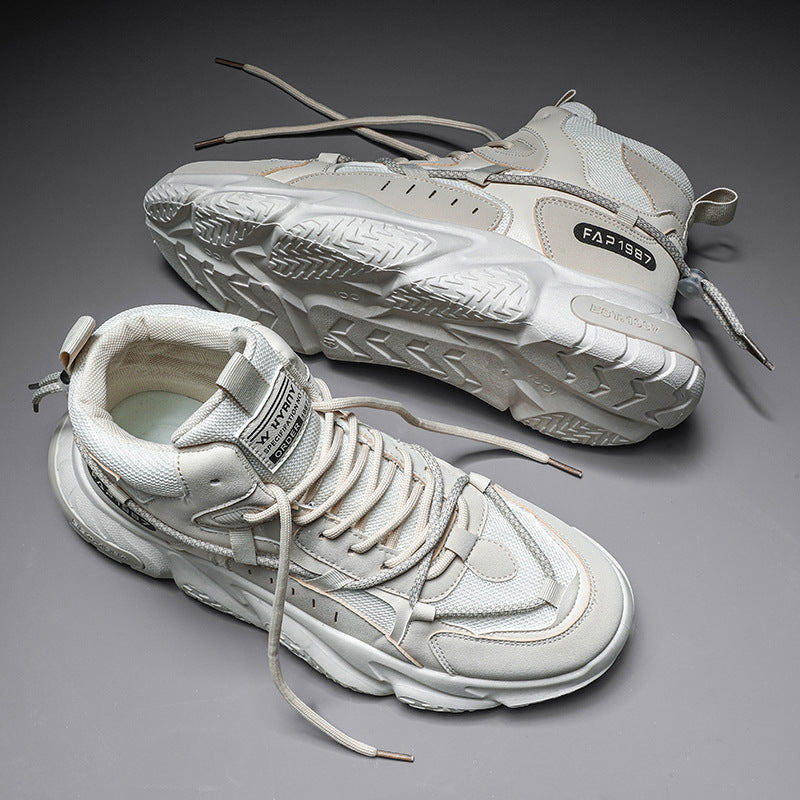Damen Hohe Sneaker mit stoßdämpfender Sohle und atmungsaktiver Mesh-Oberfläche