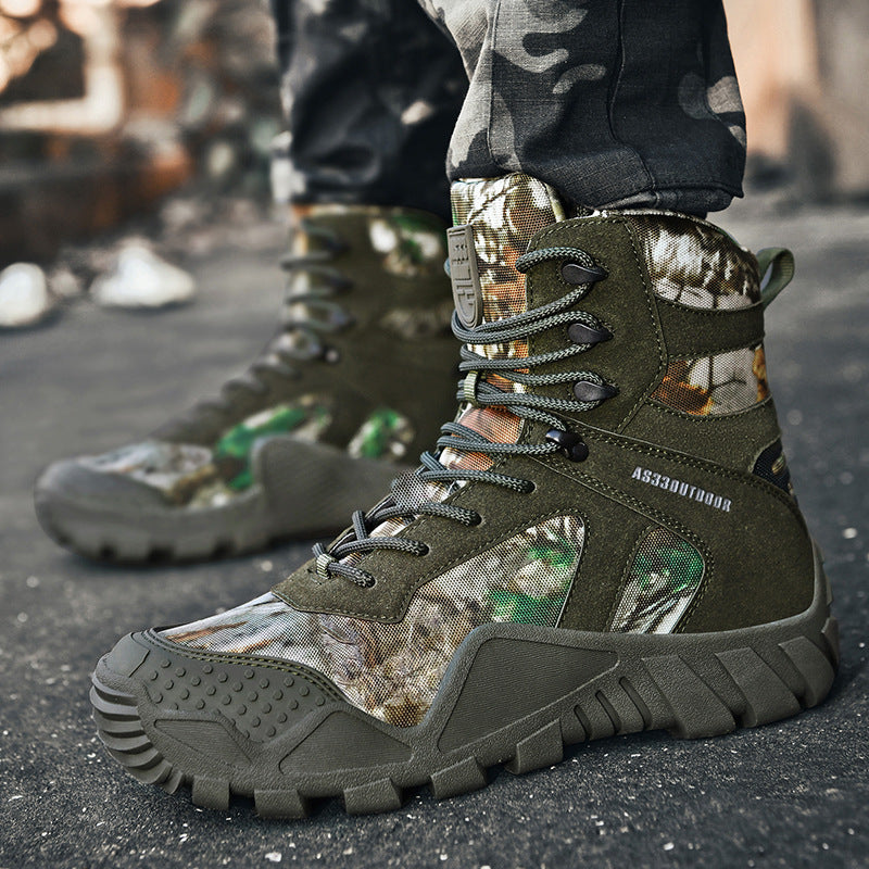 Herren Tactical Boots mit verstärktem Knöchelschutz und rutschfester Sohle R&B