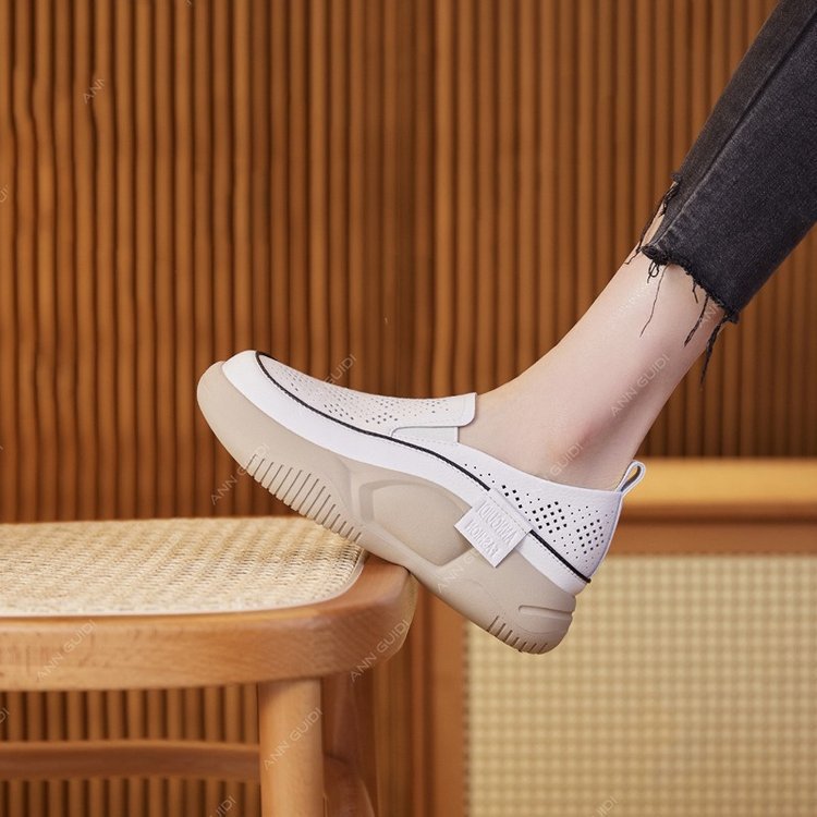 Damen Komfortable Slip-On Schuhe mit luftiger Mesh-Oberfläche und flexibel Dämpfung R&B