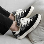 Damen Sneakers mit modischem Tweed-Design und übergroßen Schnürsenkeln