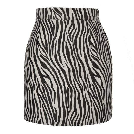 Damen Minirock mit Paisleymuster und hohem Schnitt R&B