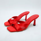 Damen Slingback-High-Heels mit elegantem Knoten-Design und komfortablem Absatz R&B