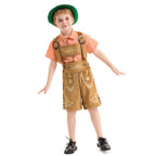 Unisex nan traditionelles Kinder Trachten-Set Lederhose mit Stickerei und kariertem Hemd R&B