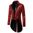 Herren Pailletten-Blazer im eleganten Schnitt mit asymmetrischem Design R&B