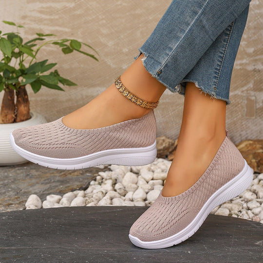 Damen Elastische Slip-On Sneakers mit Komfortsohle R&B