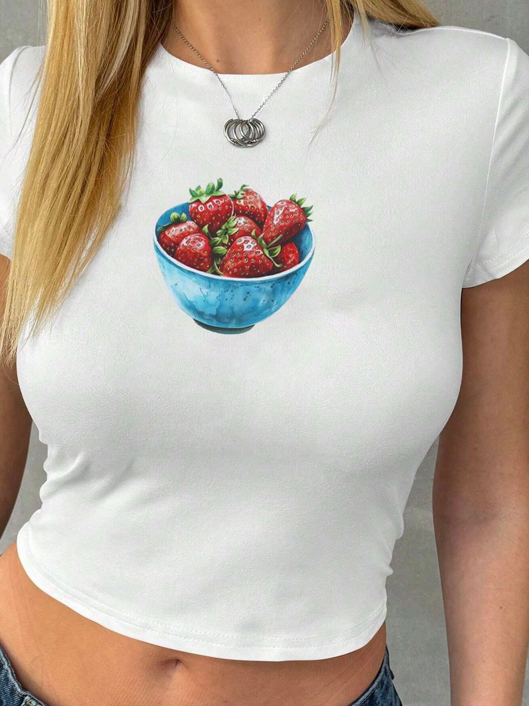Damen Crop Top mit 90er Jahre Aufdruck R&B