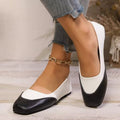 Damen elegante Ballerinas mit klassischem Farbkontrast