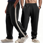 Herren Freizeit-Jogginghose mit seitlichen Streifen und elastischem Bund R&B