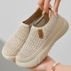 Damen Slip-On Freizeit-Schuhe mit luftiger Strickstruktur R&B