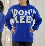 Damen Kuscheliger Statement-Pullover mit Motiv R&B
