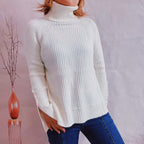 Damen Ribbed Rollkragenpullover mit elegantem Schnitt R&B