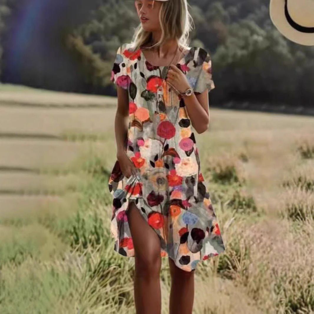 Damen Freizeitkleid mit floralem Design