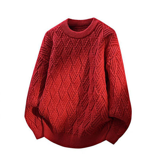 Damen Gemusterter Strickpullover R&B