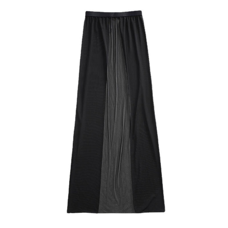 Damen Elegante Strandrobe mit transparenten Einsätzen R&B