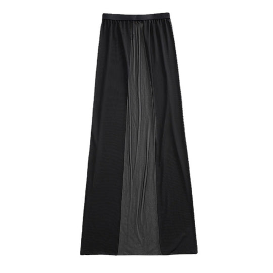 Damen Elegante Strandrobe mit transparenten Einsätzen R&B